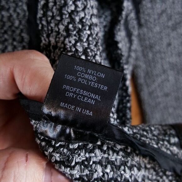 GENERATION LOVE Womens Jacket Small Gray Buckle Knit Faux Leather Moto Draped - Picture 7 of 8